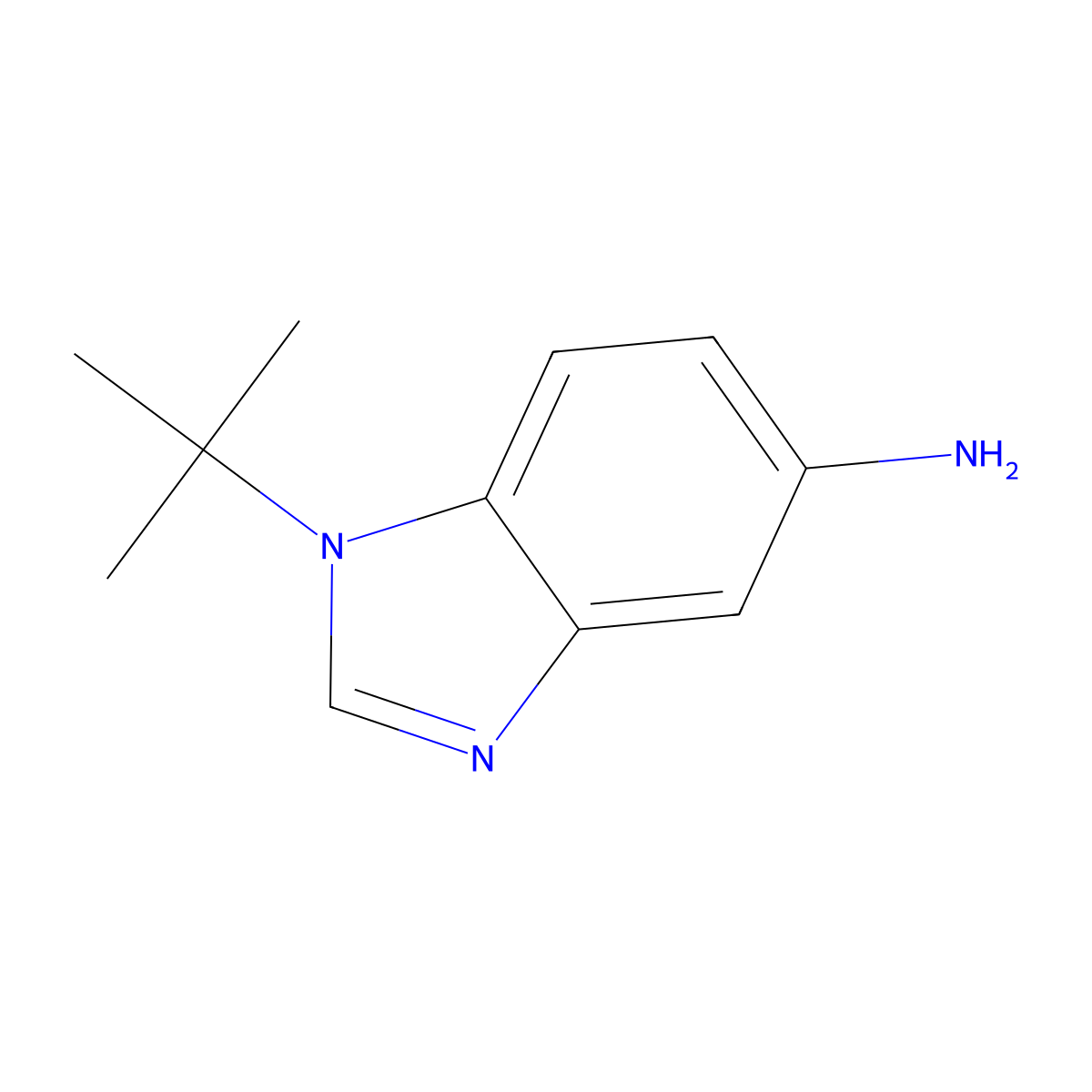 1-tert-butyl-1H-benzimidazol-5-amine molecular structure, CAS 35681-34-6