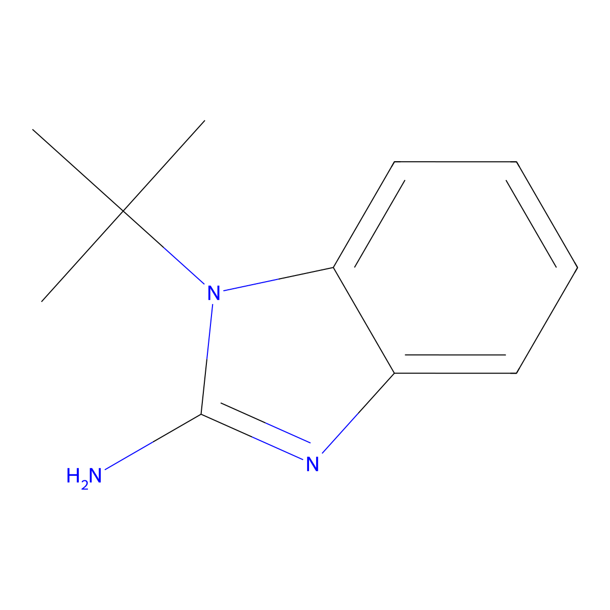 1-tert-butyl-1H-1,3-benzodiazol-2-amine molecular structure, CAS 35681-38-0