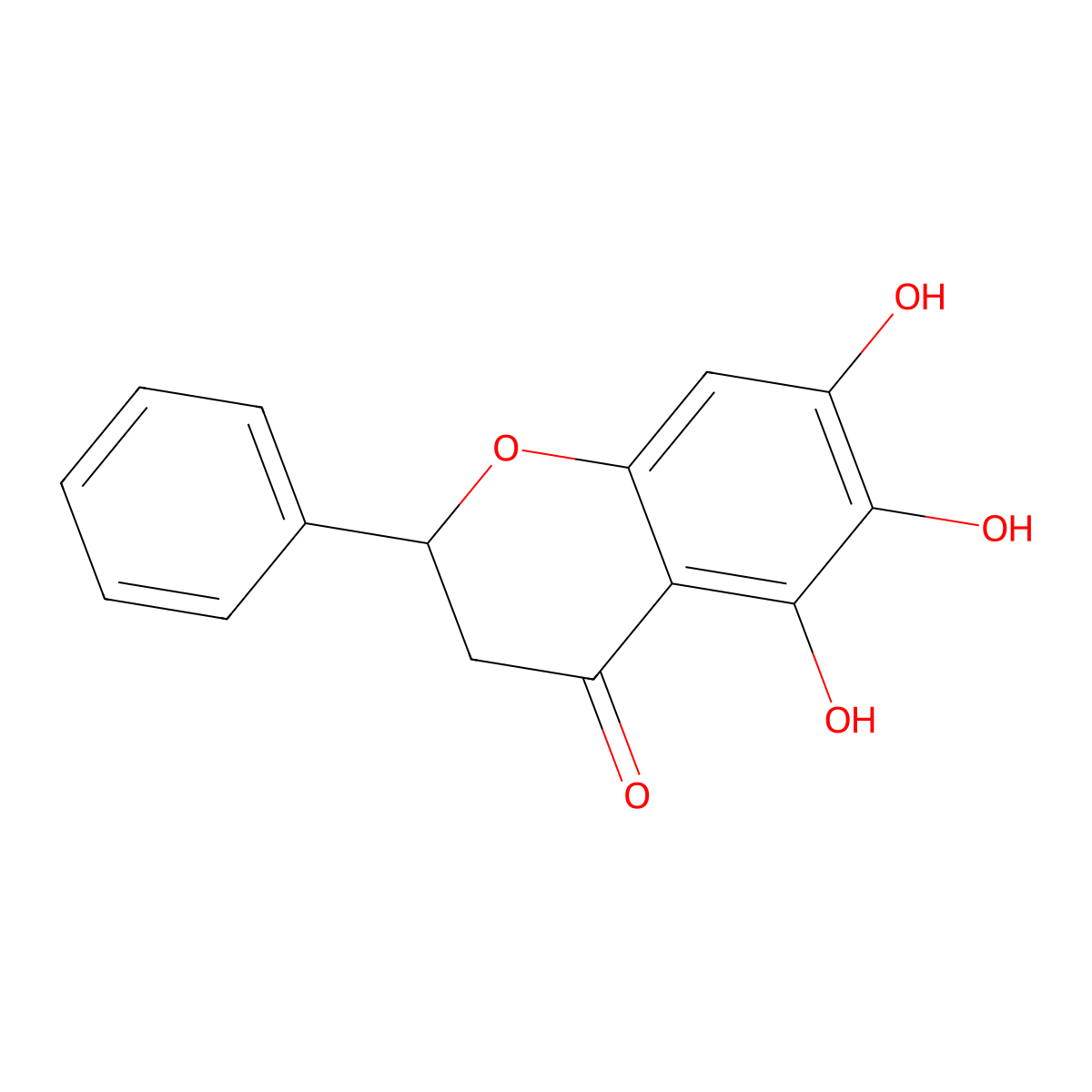 Dihydrobaicalein molecular structure, CAS 35683-17-1