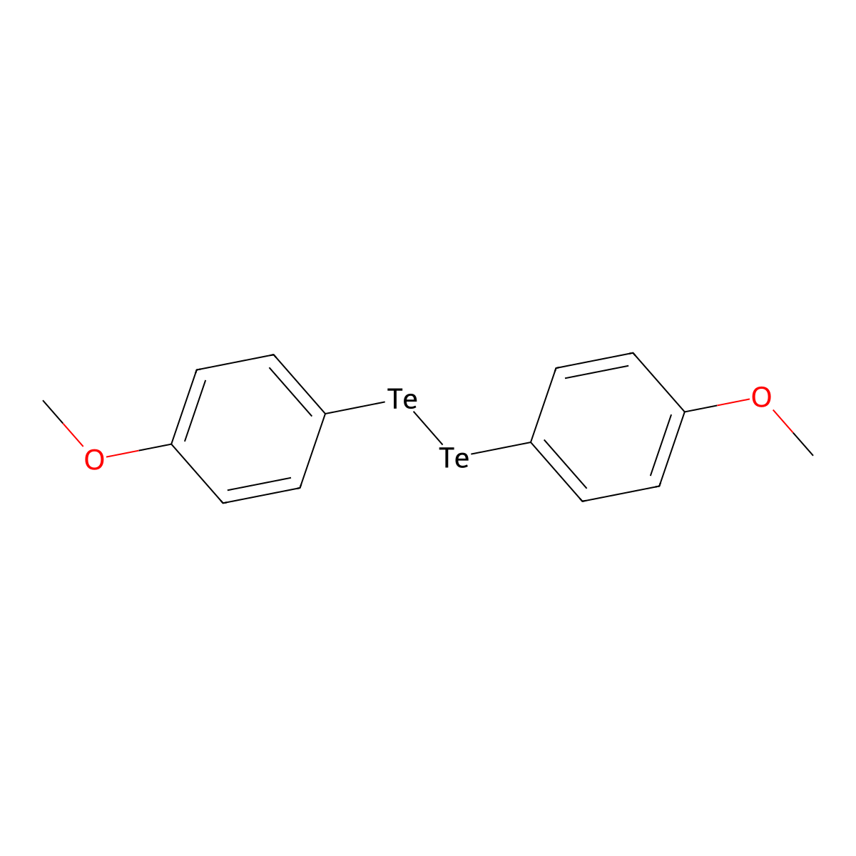 Ditelluride, bis(4-methoxyphenyl) molecular structure, CAS 35684-37-8