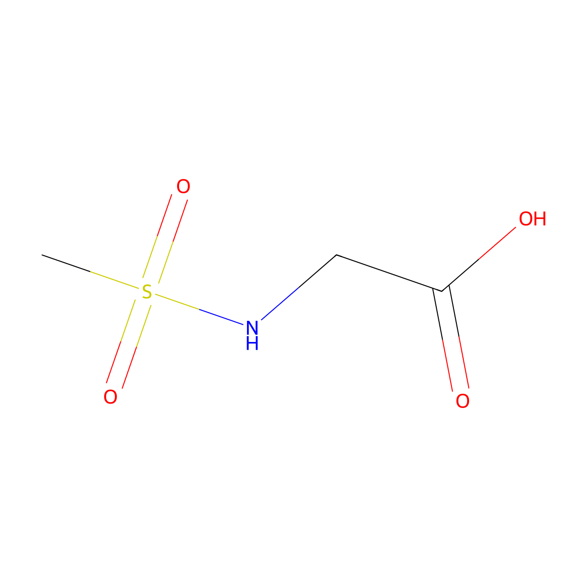 2-Methanesulfonamidoacetic acid molecular structure, CAS 35688-18-7