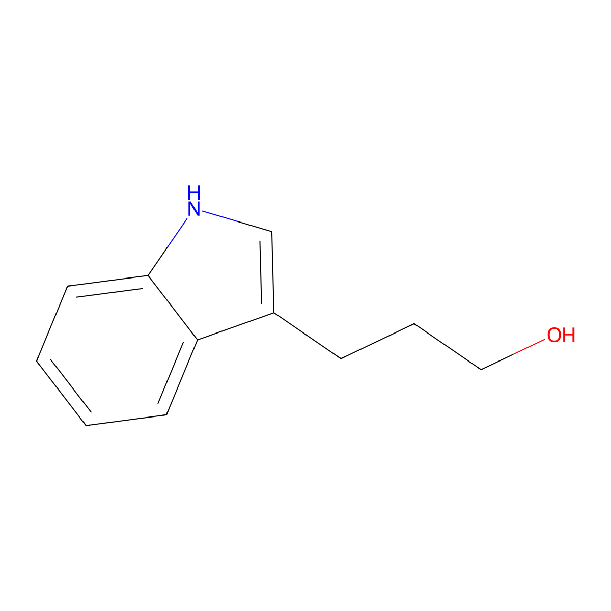 Indole-3-propanol molecular structure, CAS 3569-21-9