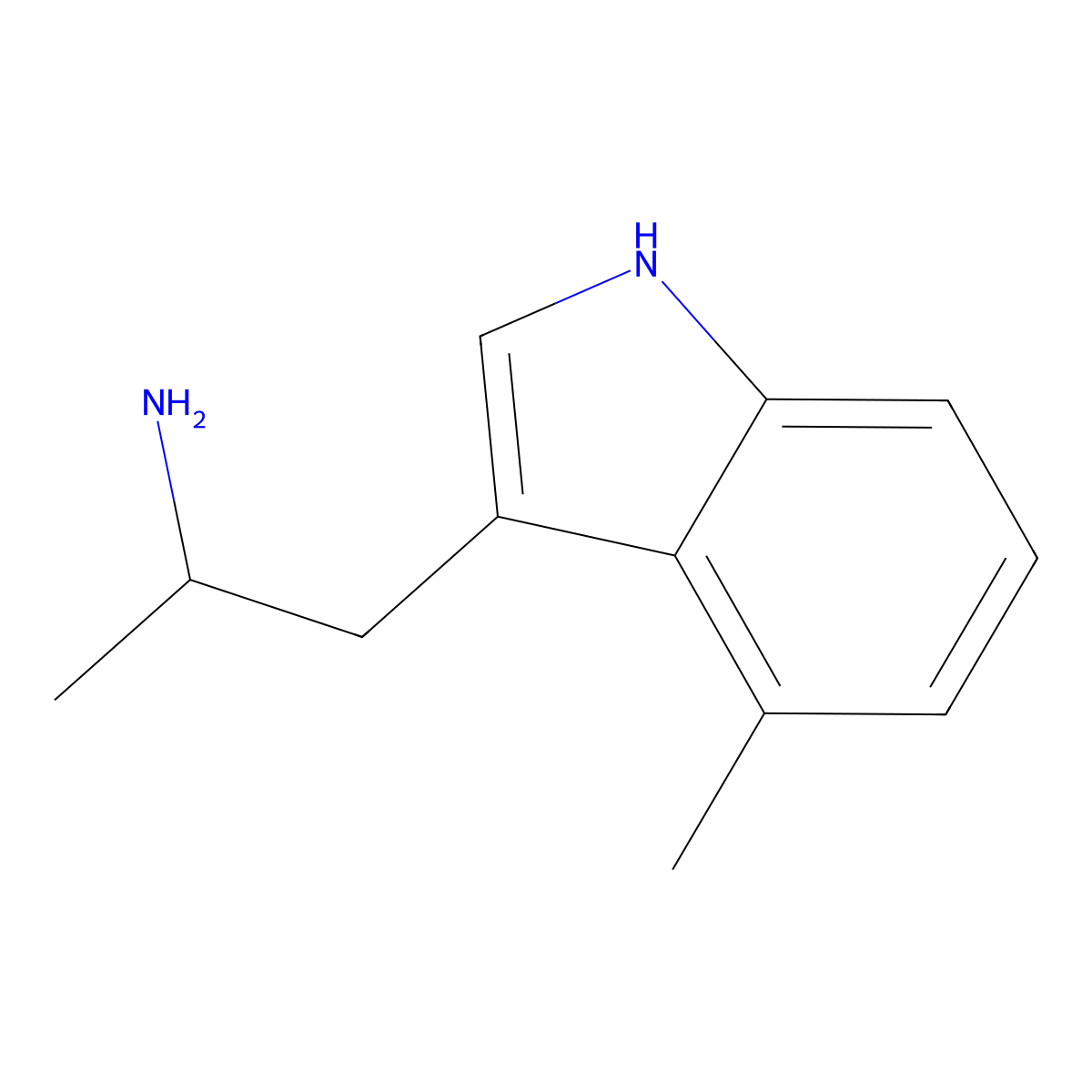 1-(4-methyl-1H-indol-3-yl)propan-2-amine molecular structure, CAS 3569-29-7