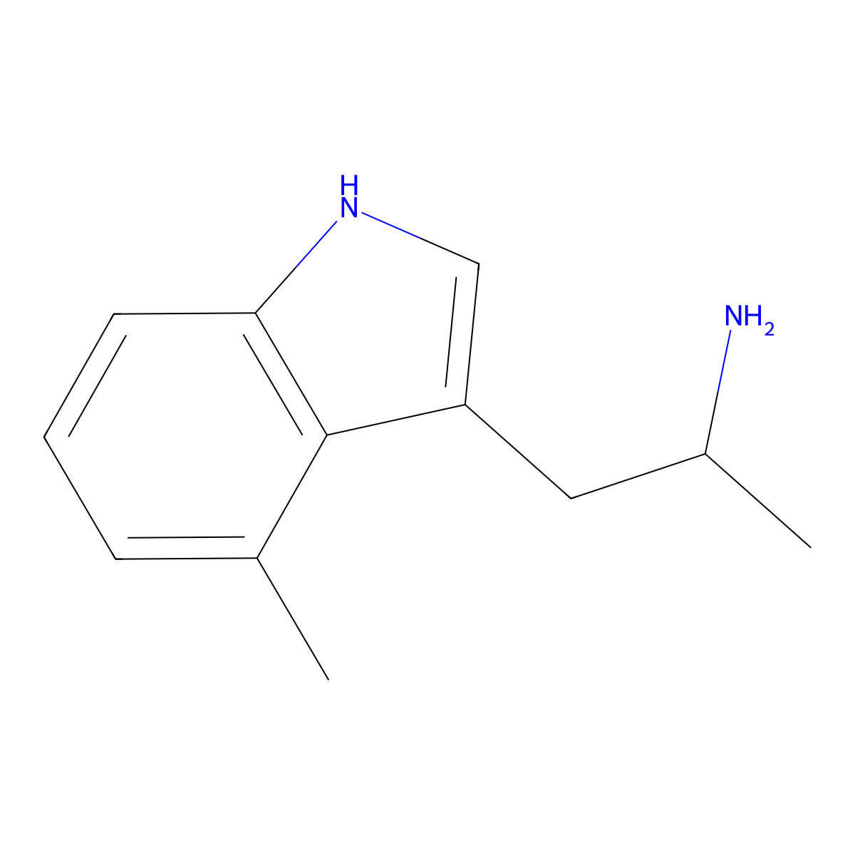 1-(4-methyl-1H-indol-3-yl)propan-2-amine molecular structure, CAS 3569-29-7