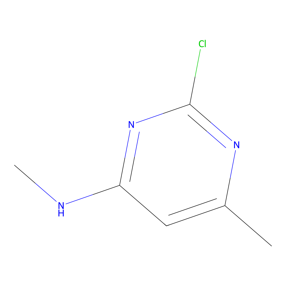 2-Chloro-N,6-dimethylpyrimidin-4-amine molecular structure, CAS 3569-33-3