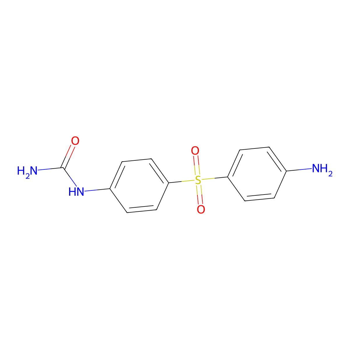 Amidapsone molecular structure, CAS 3569-77-5