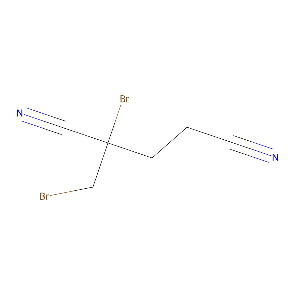 1,2-Dibromo-2,4-dicyanobutane molecular structure, CAS 35691-65-7