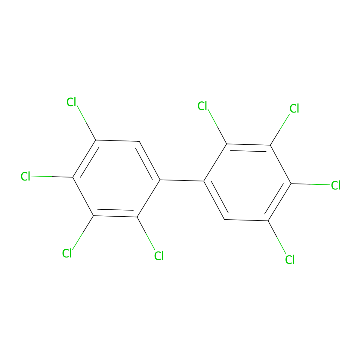 2,2',3,3',4,4',5,5'-Octachlorobiphenyl molecular structure, CAS 35694-08-7