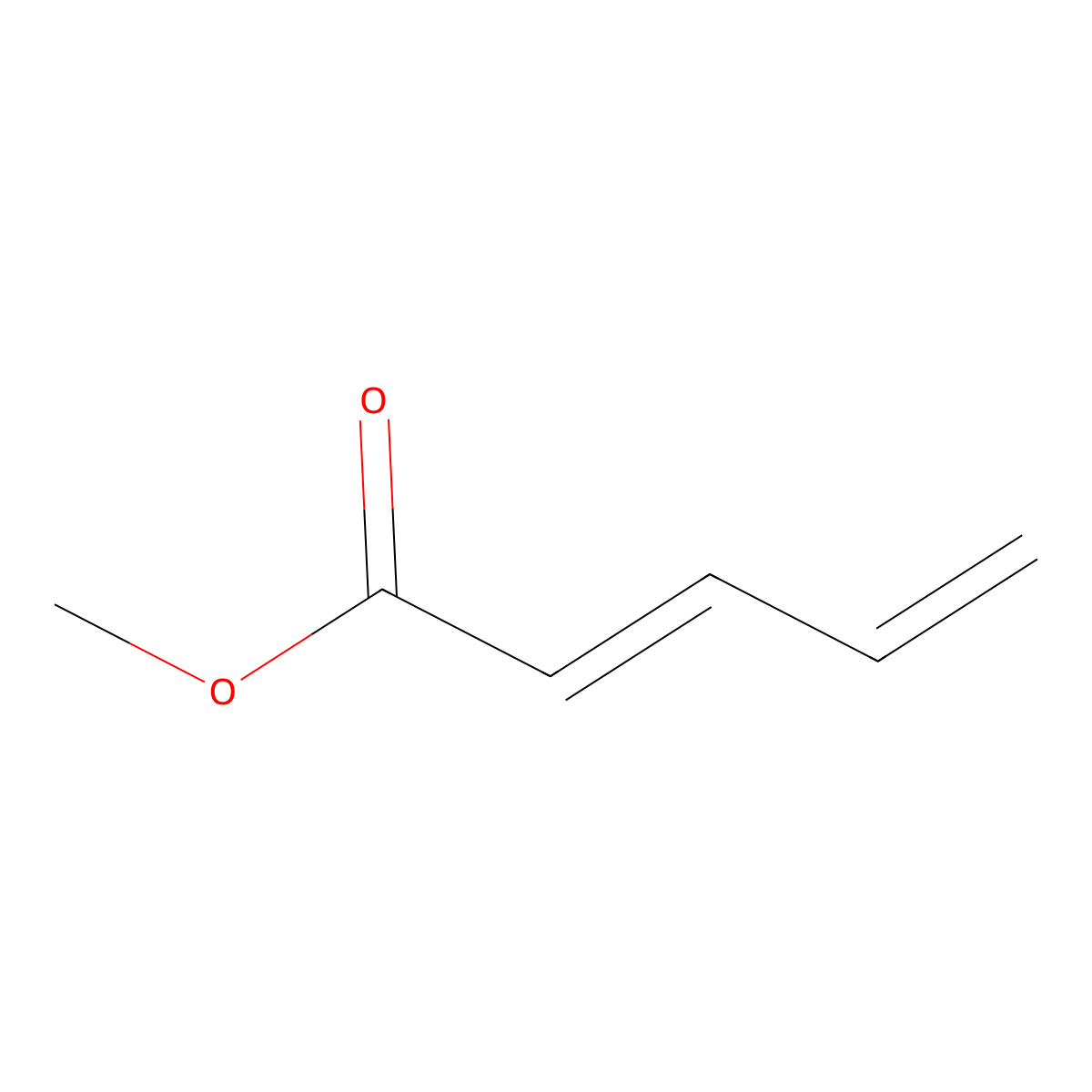 Methyl butadienecarboxylate molecular structure, CAS 35694-23-6