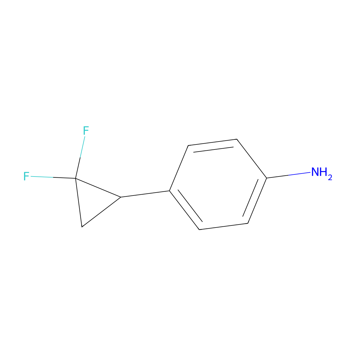 4-(2,2-Difluorocyclopropyl)aniline molecular structure, CAS 35694-68-9