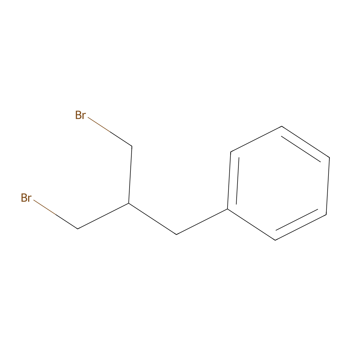 (3-Bromo-2-(bromomethyl)propyl)benzene molecular structure, CAS 35694-75-8