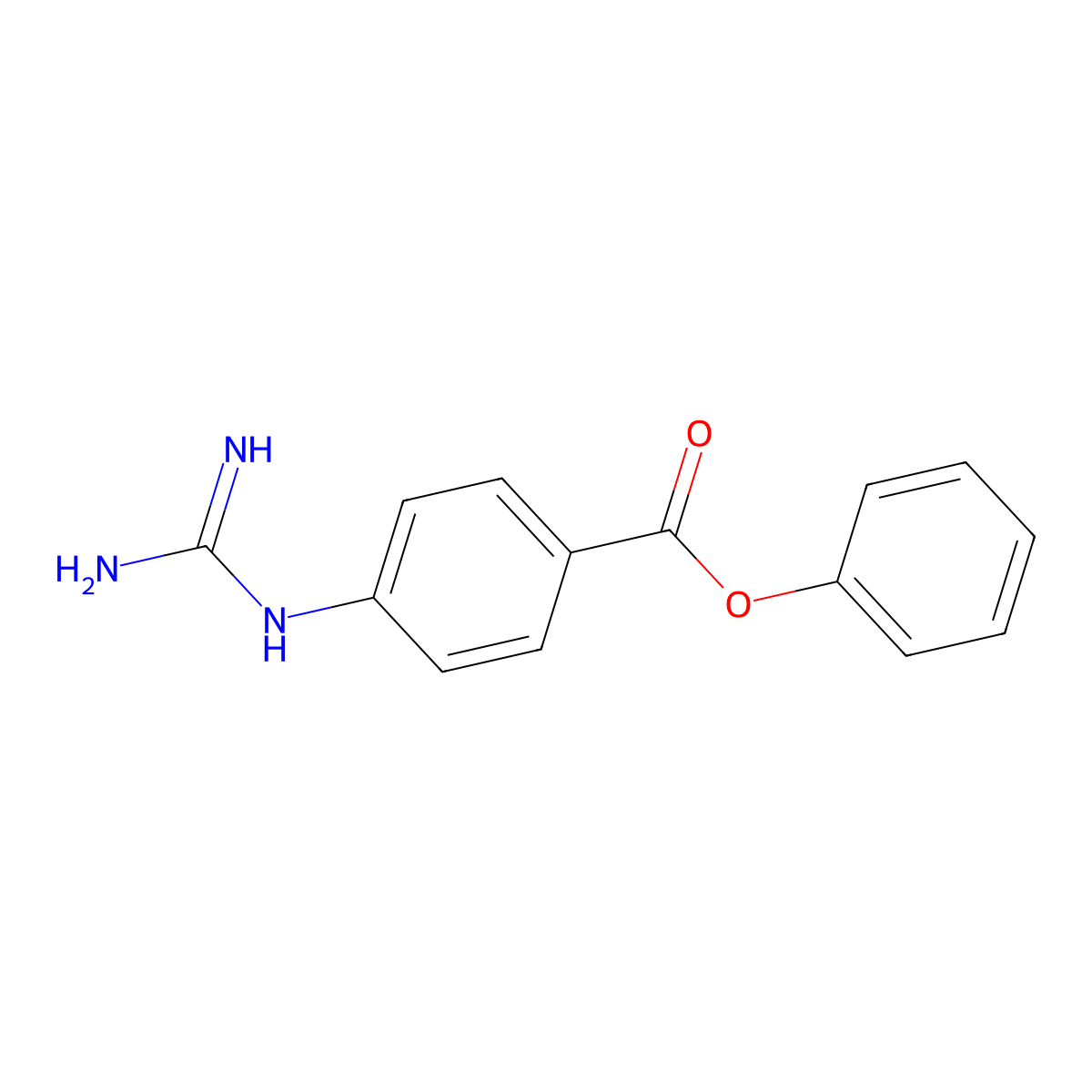 Phenyl 4-guanidinobenzoate molecular structure, CAS 35695-21-7