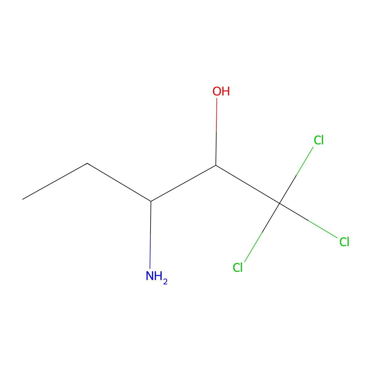 2-Pentanol, 3-amino-1-trichloro- molecular structure, CAS 35695-72-8