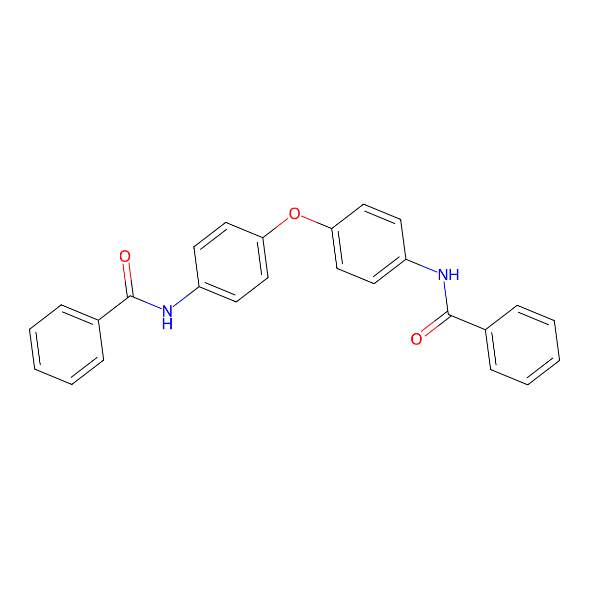 N-[4-(4-benzamidophenoxy)phenyl]benzamide molecular structure, CAS 35696-16-3