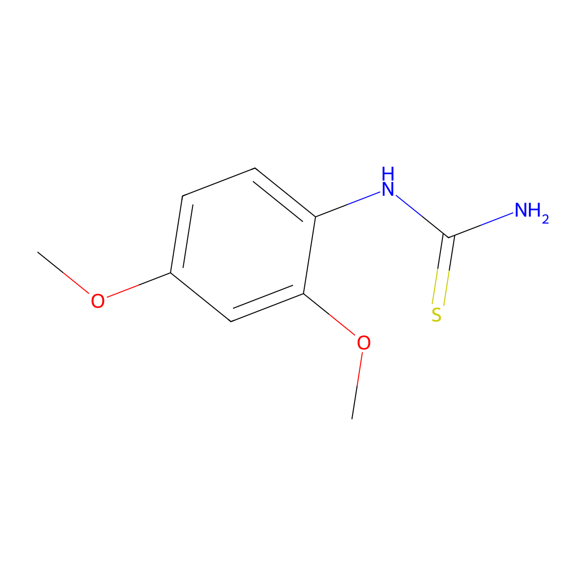 N-(2,4-Dimethoxyphenyl)thiourea molecular structure, CAS 35696-77-6