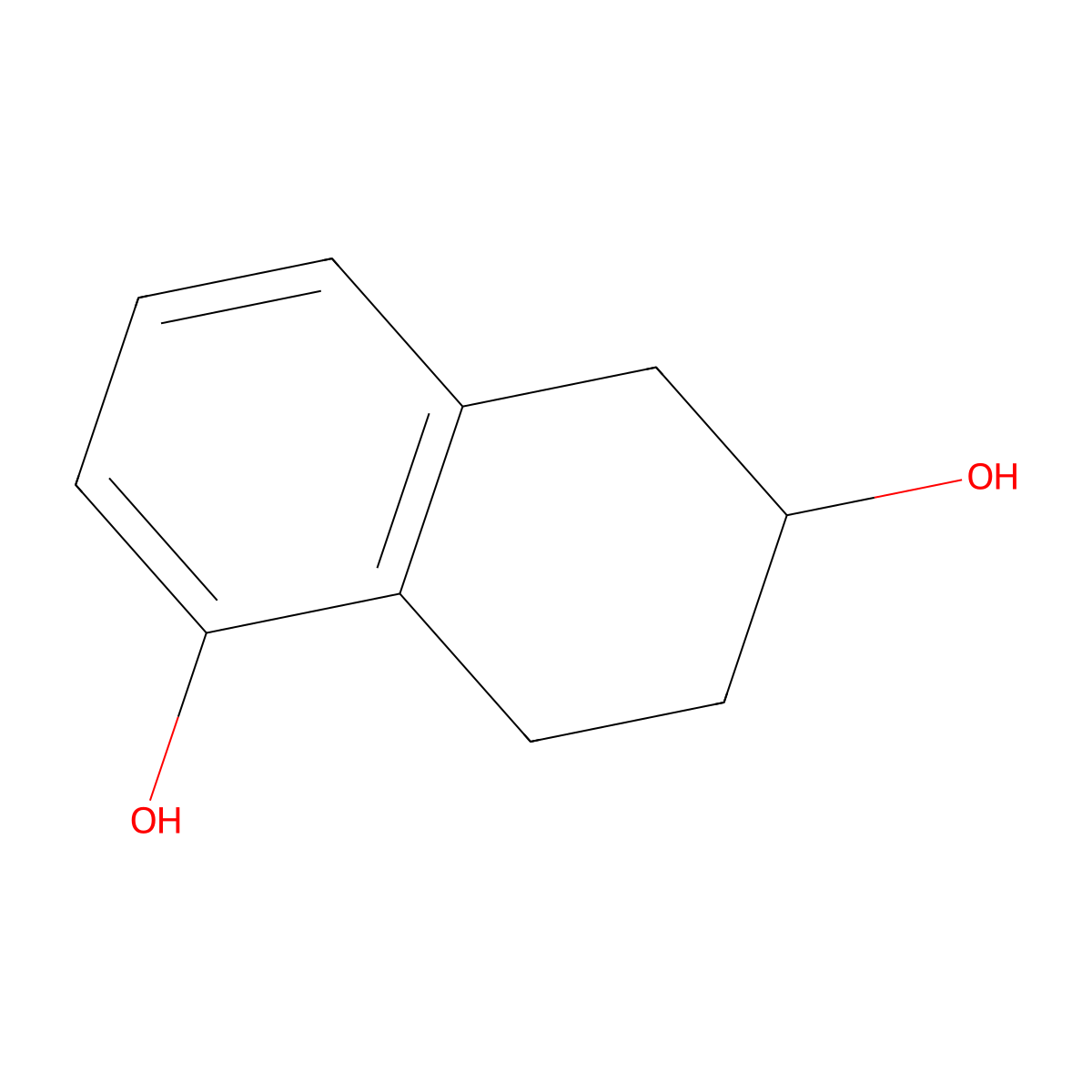 5,6,7,8-Tetrahydronaphthalene-1,6-diol molecular structure, CAS 35697-11-1