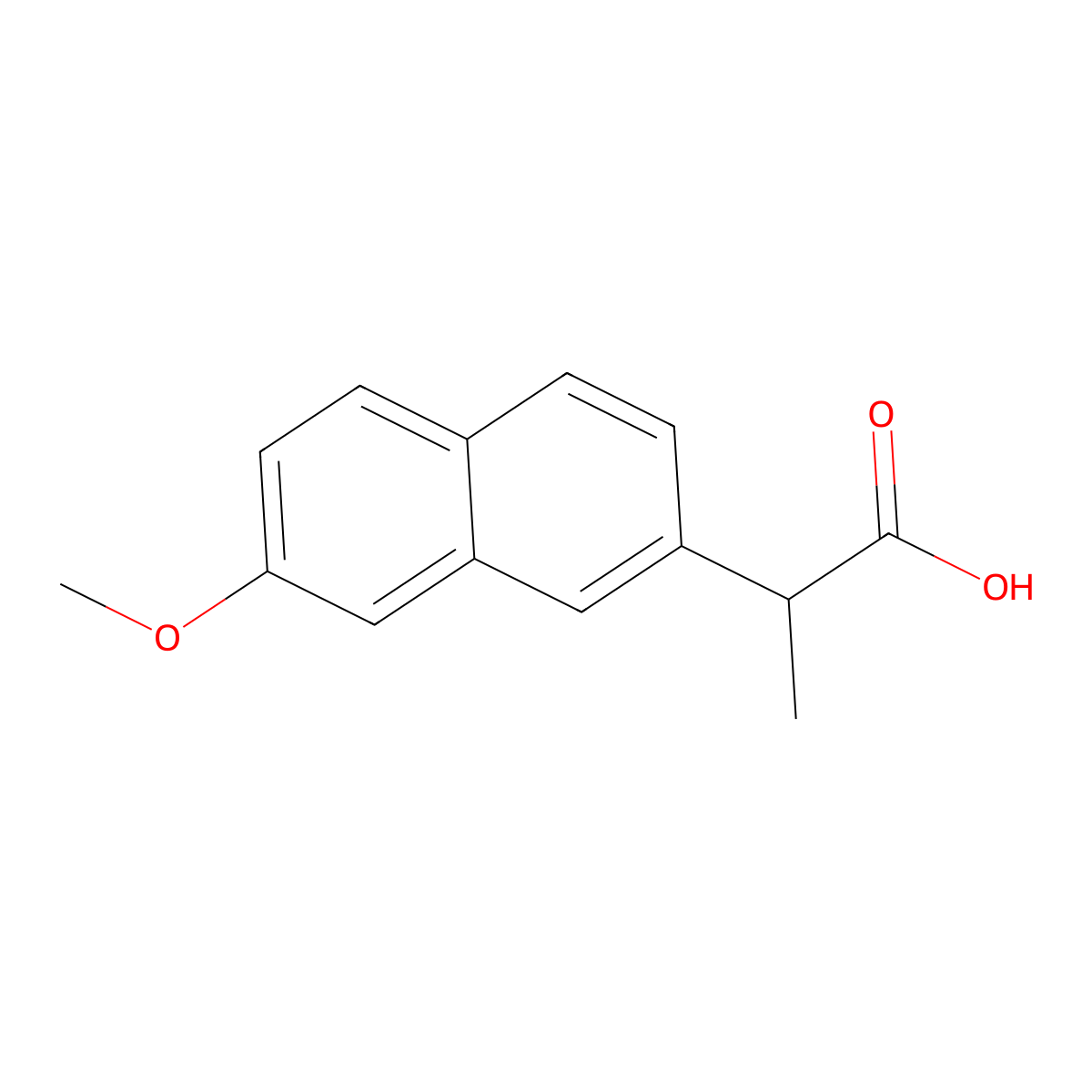 2-(7-methoxynaphthalen-2-yl)propanoic Acid molecular structure, CAS 35697-51-9