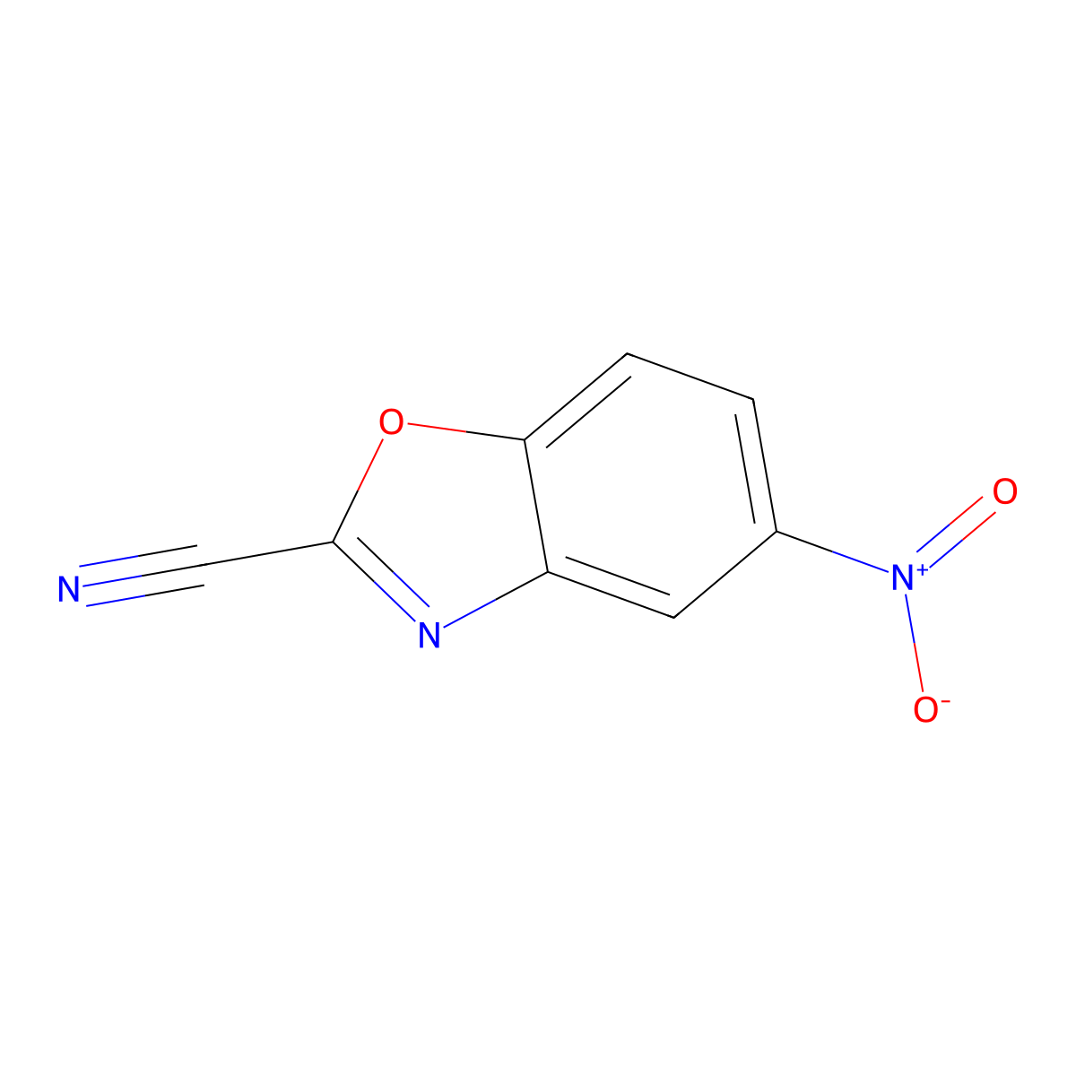 5-Nitro-1,3-benzoxazole-2-carbonitrile molecular structure, CAS 35699-00-4