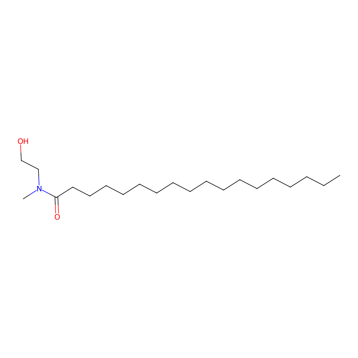 N-Hydroxyethyl-N-methylstearamide molecular structure, CAS 35699-24-2