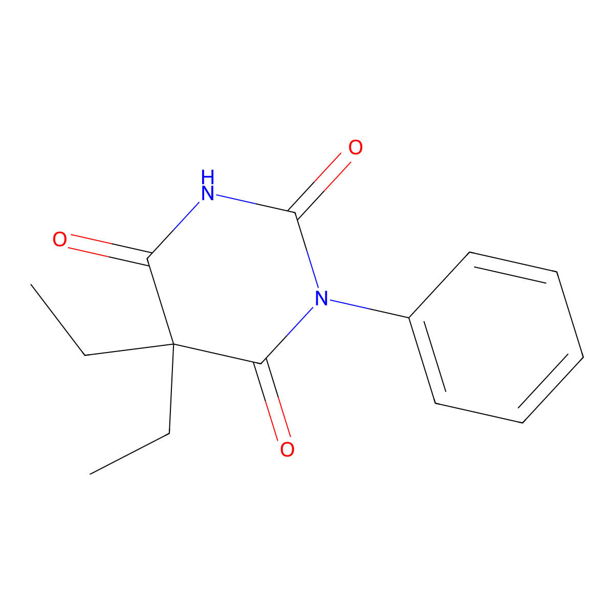 Phetharbital molecular structure, CAS 357-67-5
