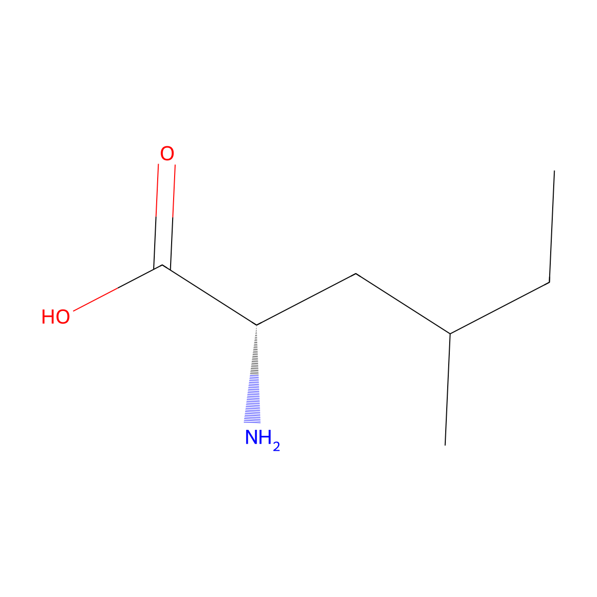 Homoisoleucine molecular structure, CAS 3570-21-6