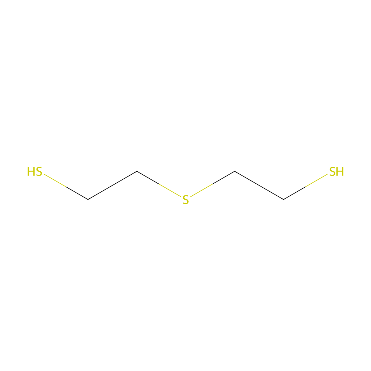 Bis(2-mercaptoethyl) sulfide molecular structure, CAS 3570-55-6