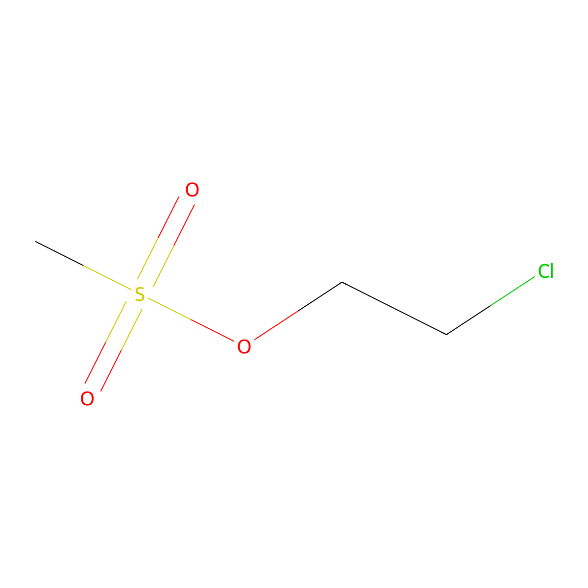 Ethanol, 2-chloro-, 1-methanesulfonate molecular structure, CAS 3570-58-9