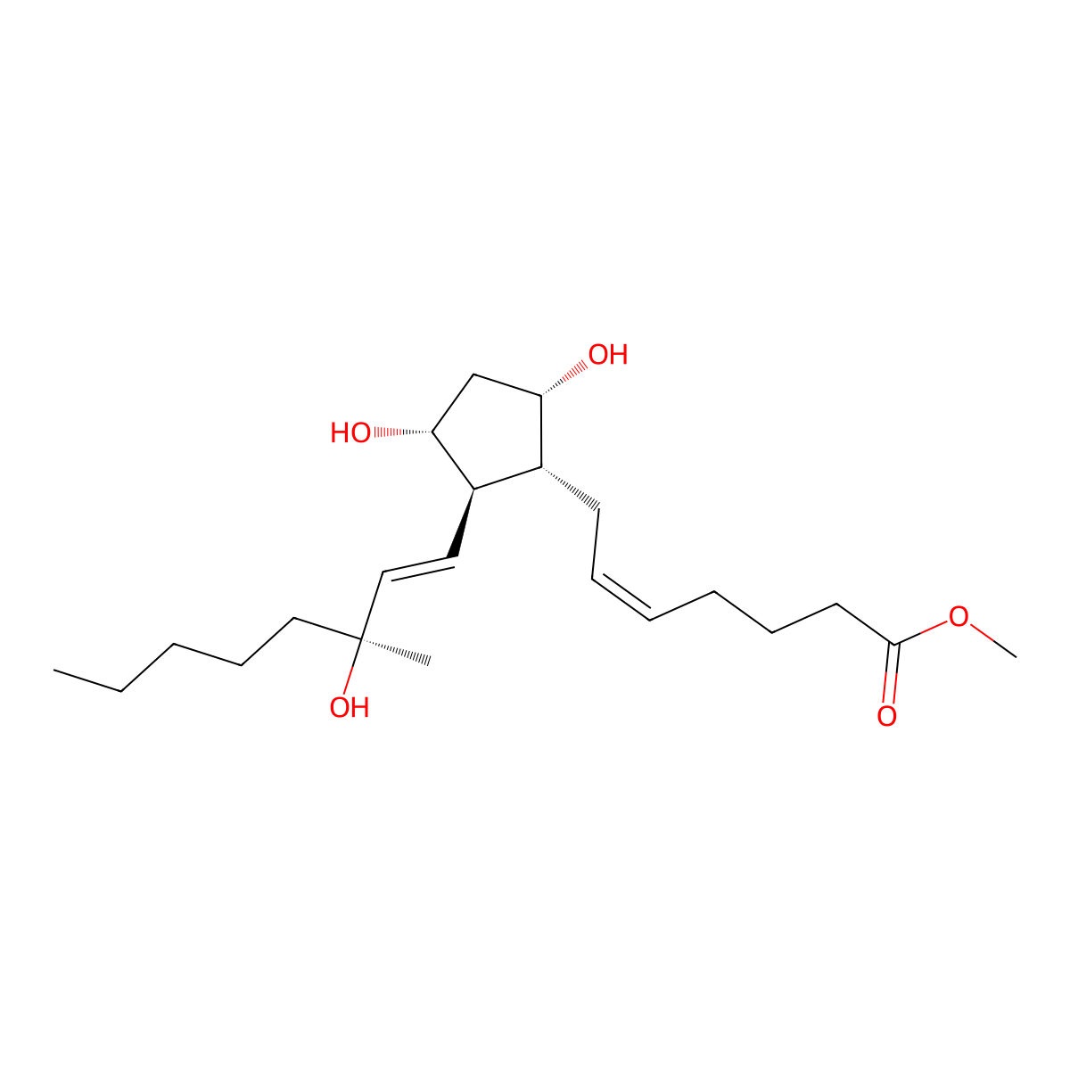 Carboprost Methyl molecular structure, CAS 35700-21-1