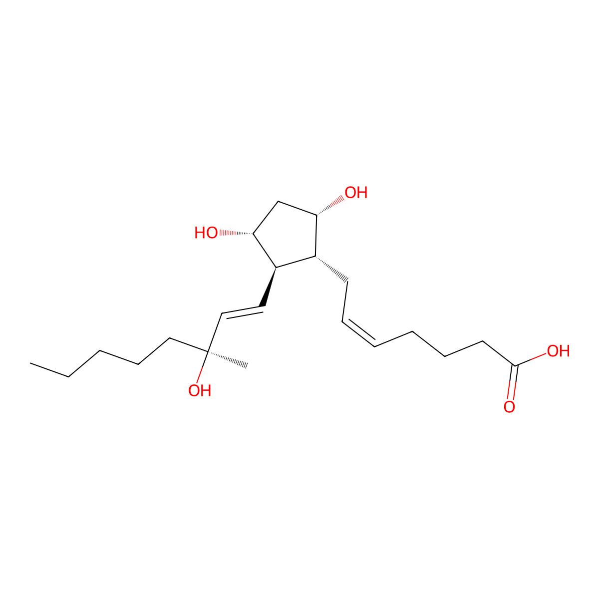 Carboprost molecular structure, CAS 35700-23-3