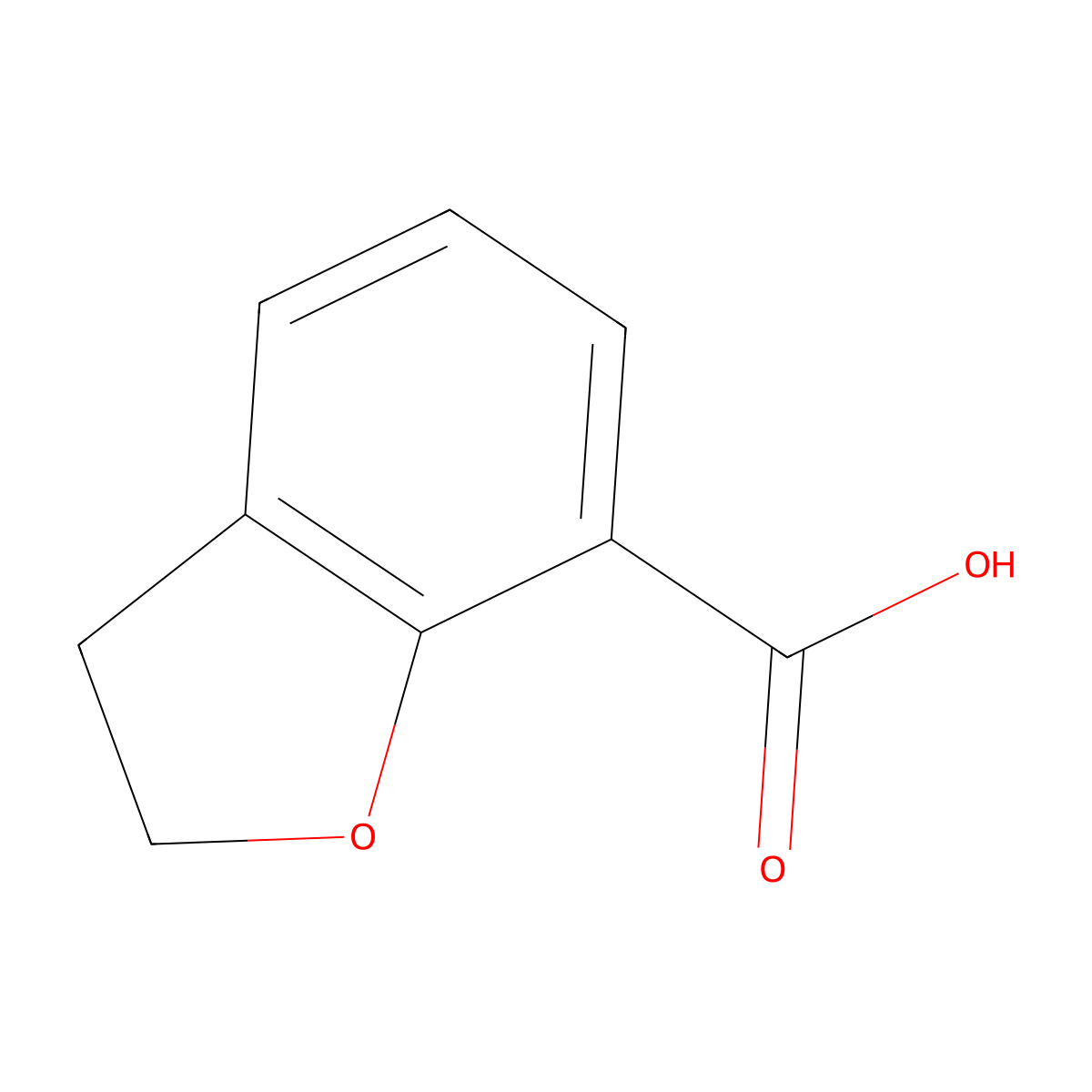 2,3-Dihydro-1-benzofuran-7-carboxylic acid molecular structure, CAS 35700-40-4
