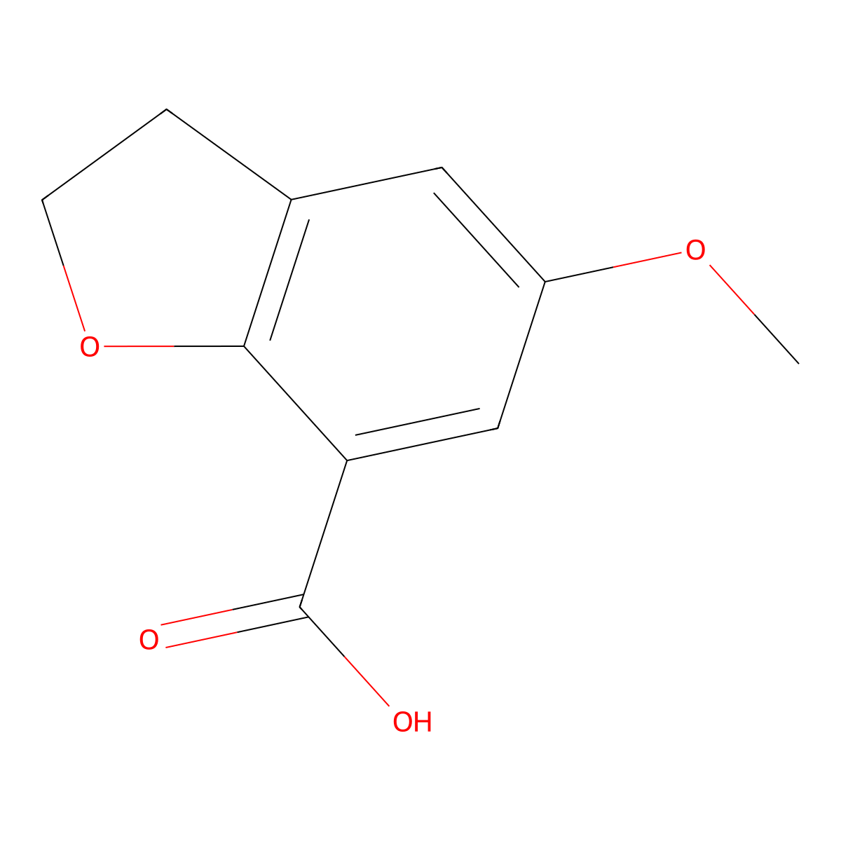 5-Methoxy-2,3-dihydro-1-benzofuran-7-carboxylic acid molecular structure, CAS 35700-52-8