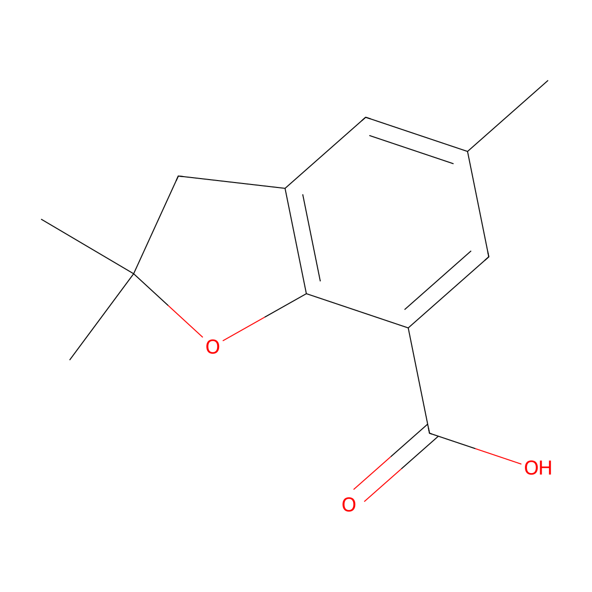 2,2,5-Trimethyl-2,3-dihydrobenzofuran-7-carboxylic acid molecular structure, CAS 35700-73-3