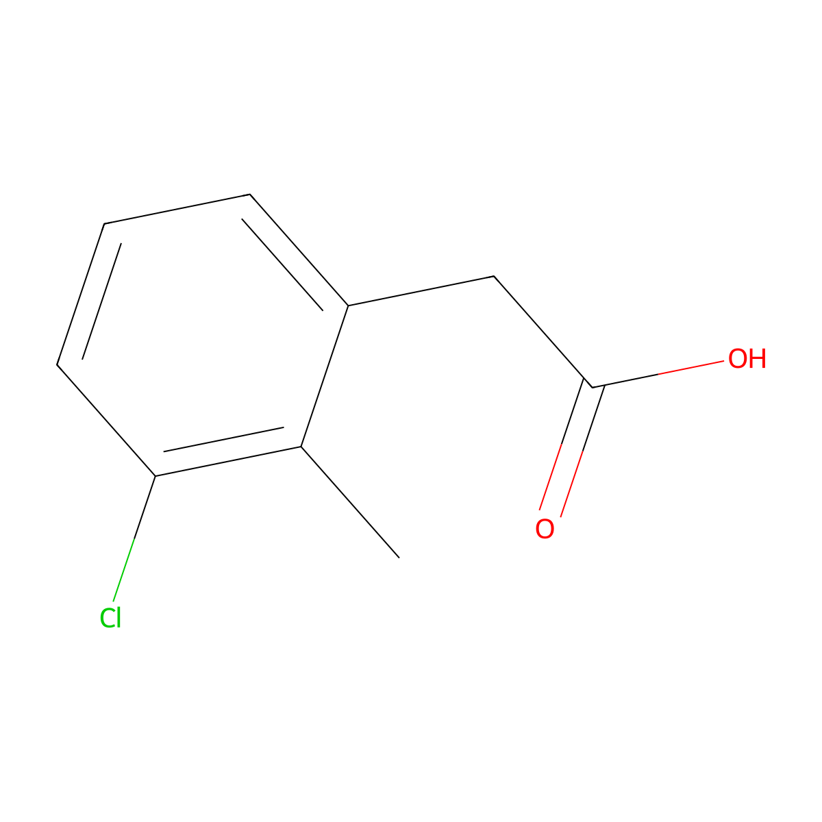 3-Chloro-2-methylphenylacetic acid molecular structure, CAS 35703-39-0