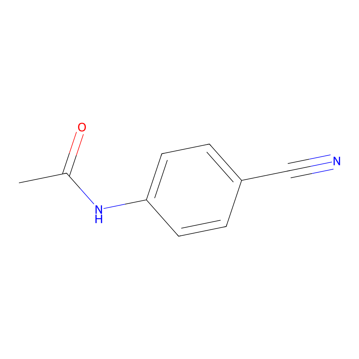 N-(4-cyanophenyl)acetamide molecular structure, CAS 35704-19-9