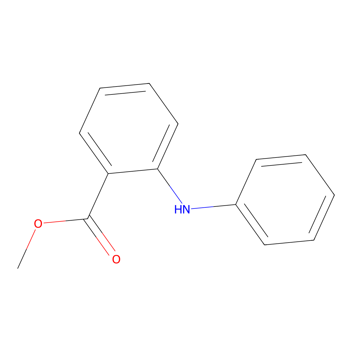 2-Anilinobenzoic acid methyl ester molecular structure, CAS 35708-19-1
