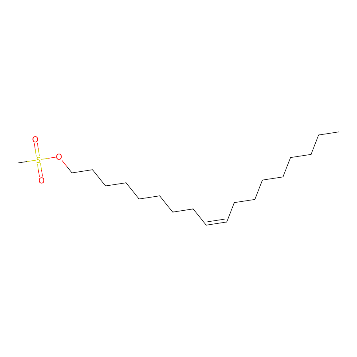 Oleyl methanesulphonate molecular structure, CAS 35709-09-2