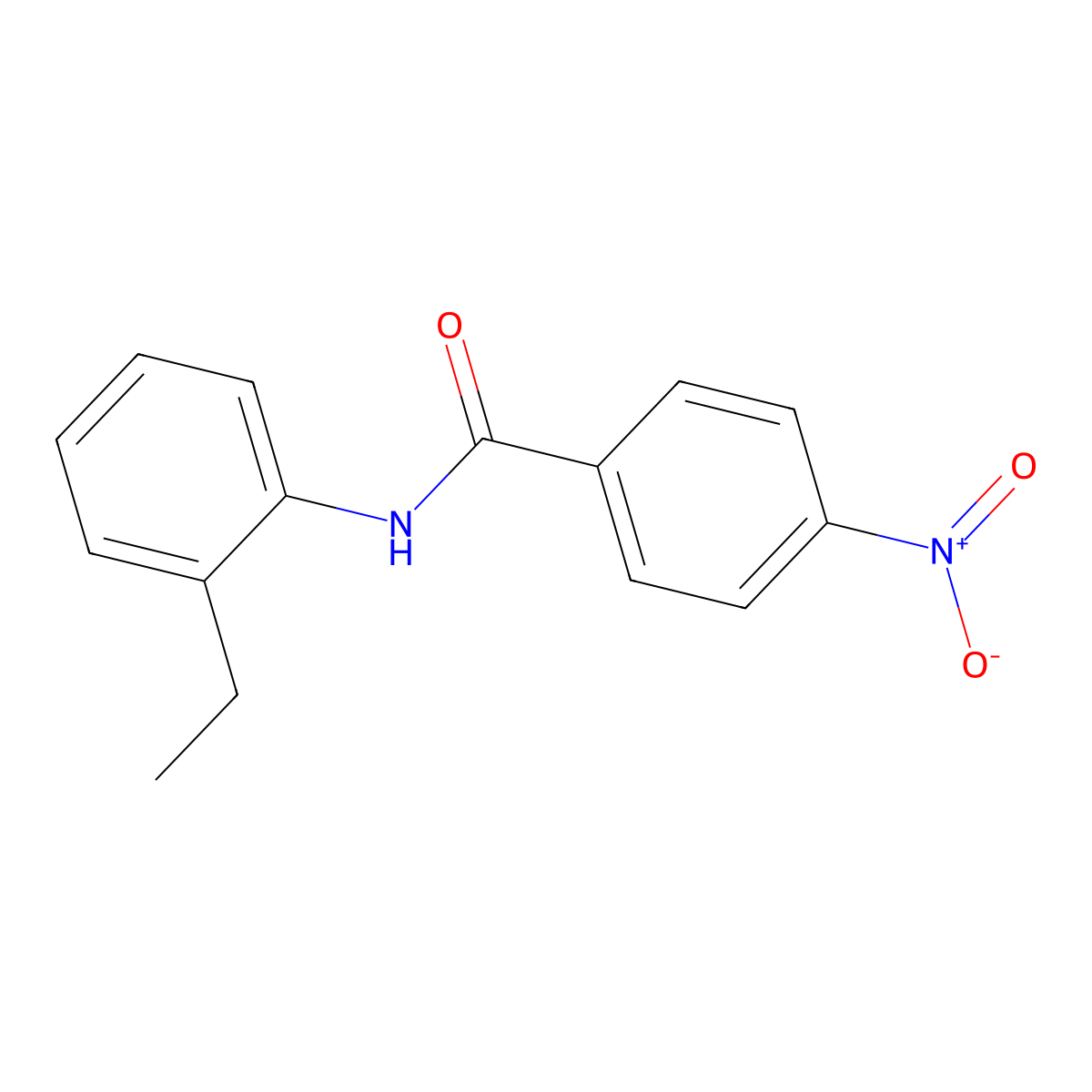 N-(2-Ethylphenyl)-4-nitrobenzamide molecular structure, CAS 35709-77-4