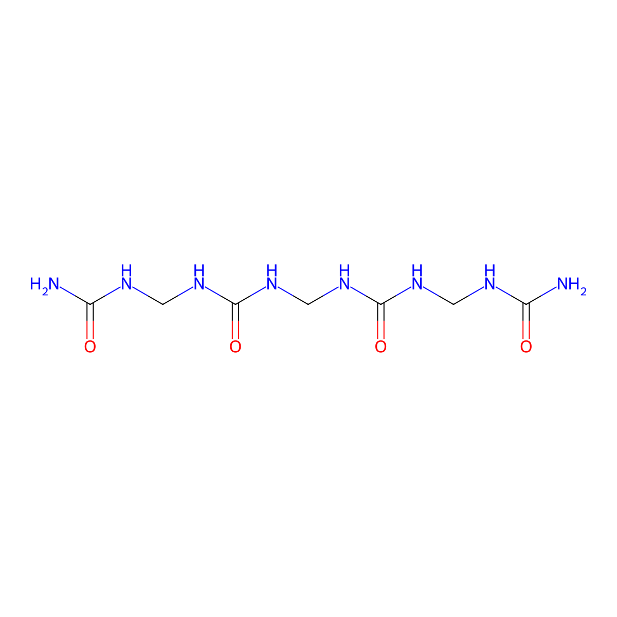 Trimethylenetetraurea molecular structure, CAS 35710-95-3