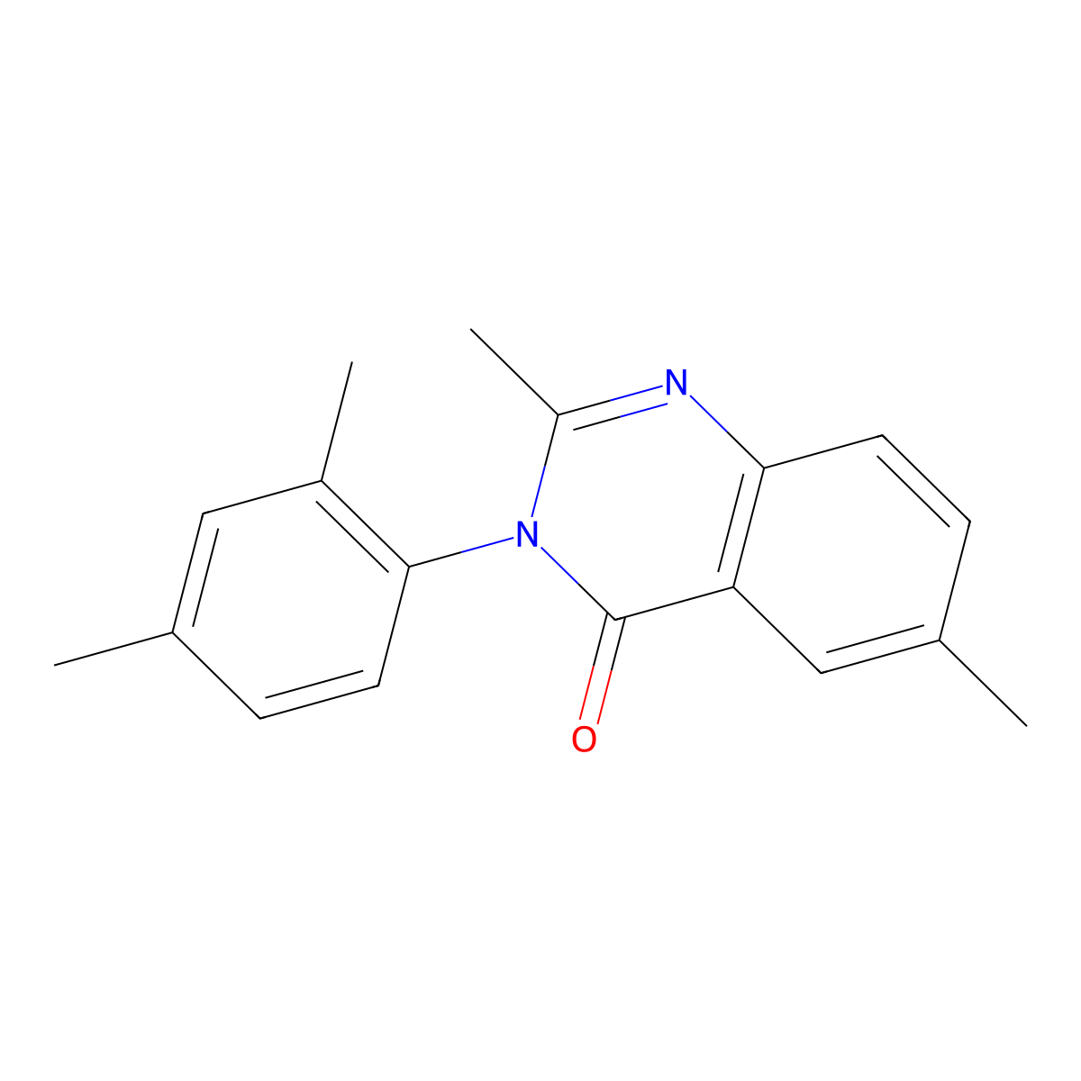 4(3H)-Quinazolinone, 3-(2,4-dimethylphenyl)-2,6-dimethyl- molecular structure, CAS 35711-15-0
