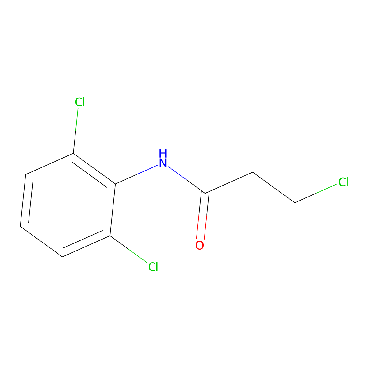 3-Chloro-N-(2,6-dichlorophenyl)propanamide molecular structure, CAS 35714-74-0
