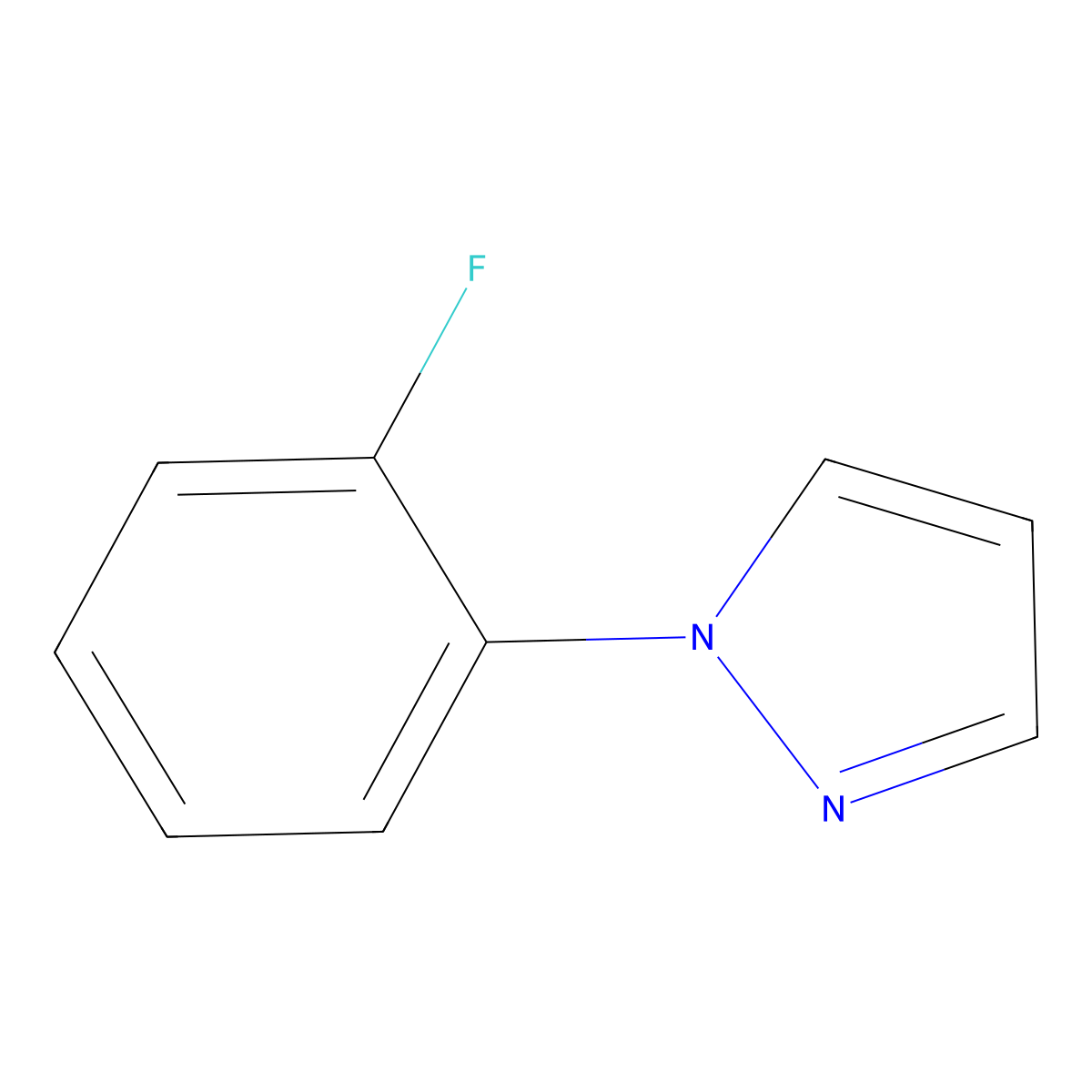 1-(2-Fluorophenyl)-1H-pyrazole molecular structure, CAS 35715-66-3