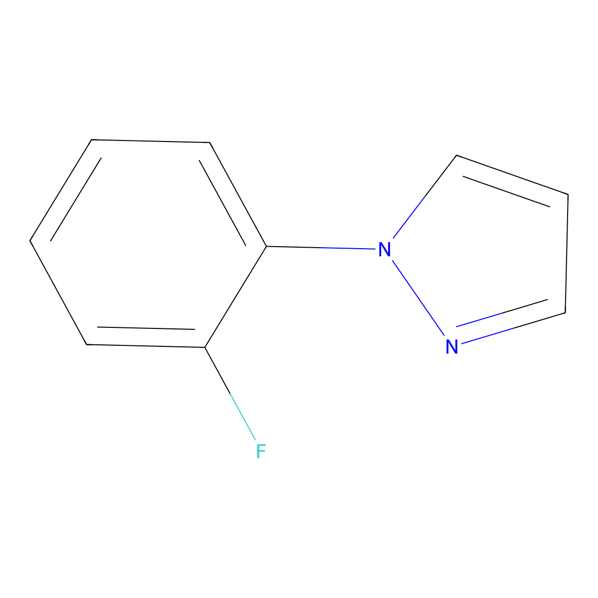 1-(2-Fluorophenyl)-1H-pyrazole molecular structure, CAS 35715-66-3