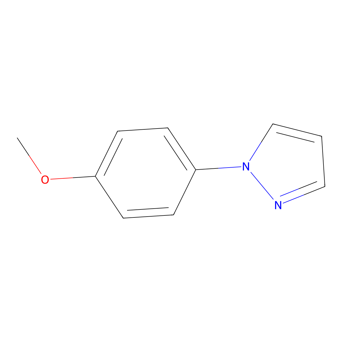 1-(4-Methoxyphenyl)-1H-pyrazole molecular structure, CAS 35715-67-4