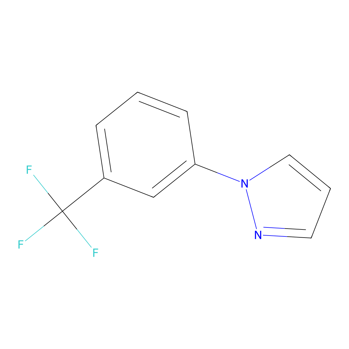 1-(3-(trifluoromethyl)phenyl)-1H-pyrazole molecular structure, CAS 35715-68-5