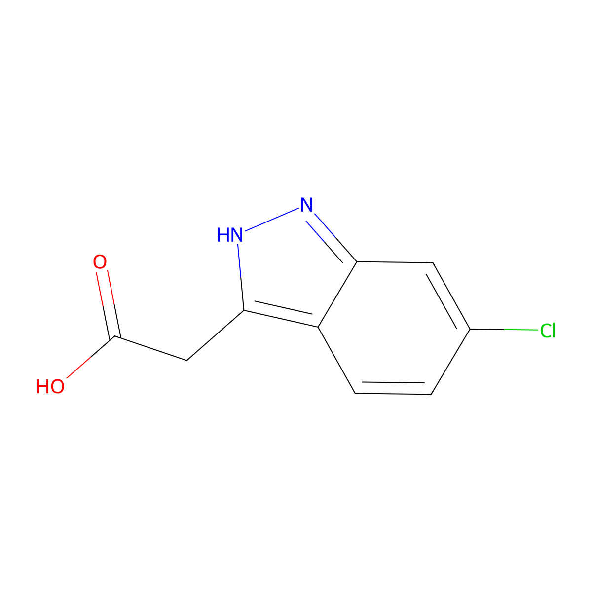 2-(6-Chloro-1H-indazol-3-yl)acetic acid molecular structure, CAS 35715-85-6