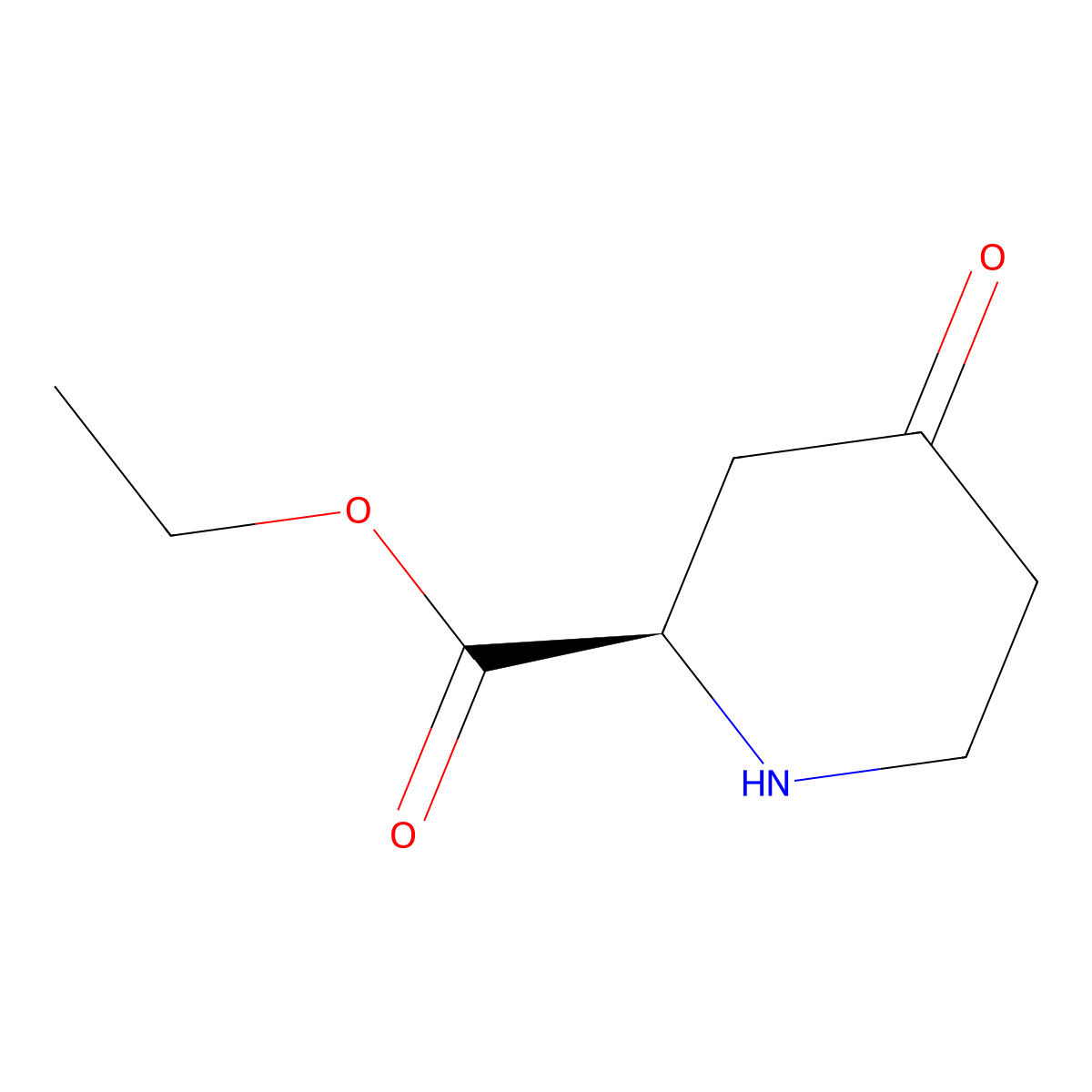 (R)-Ethyl 4-oxopiperidine-2-carboxylate molecular structure, CAS 357154-17-7