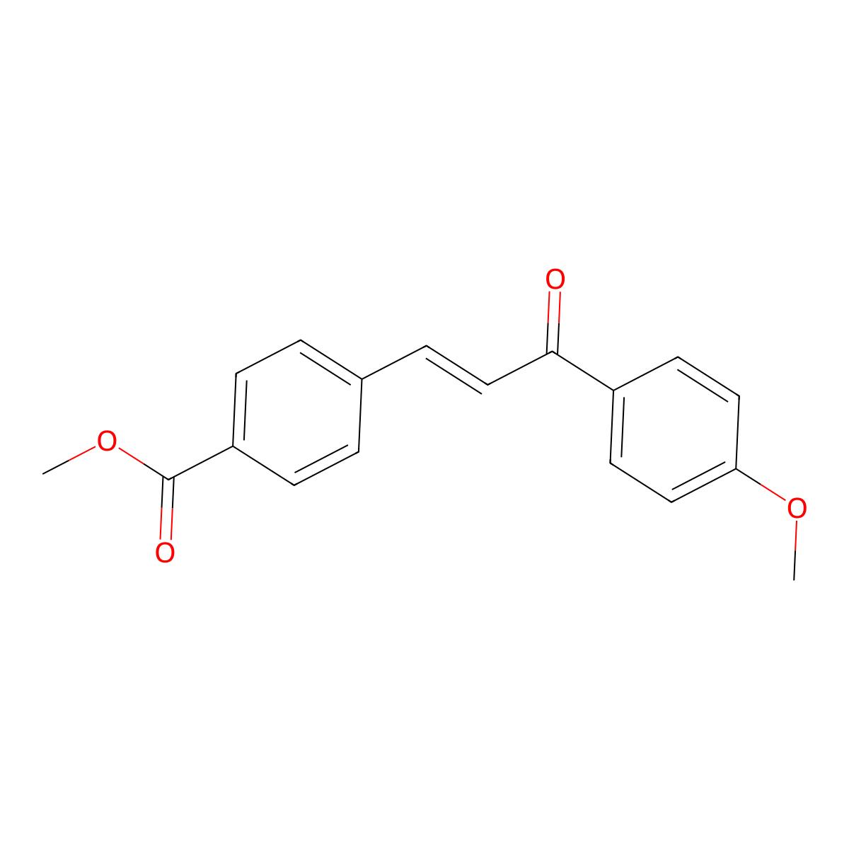 Methyl 4-[3-(4-methoxyphenyl)-3-oxoprop-1-enyl]benzoate molecular structure, CAS 357155-86-3