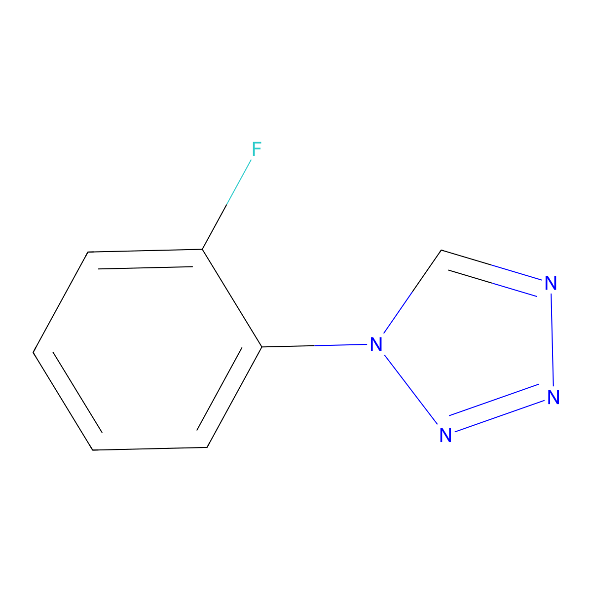1-(2-Fluorophenyl)tetrazole molecular structure, CAS 357158-11-3