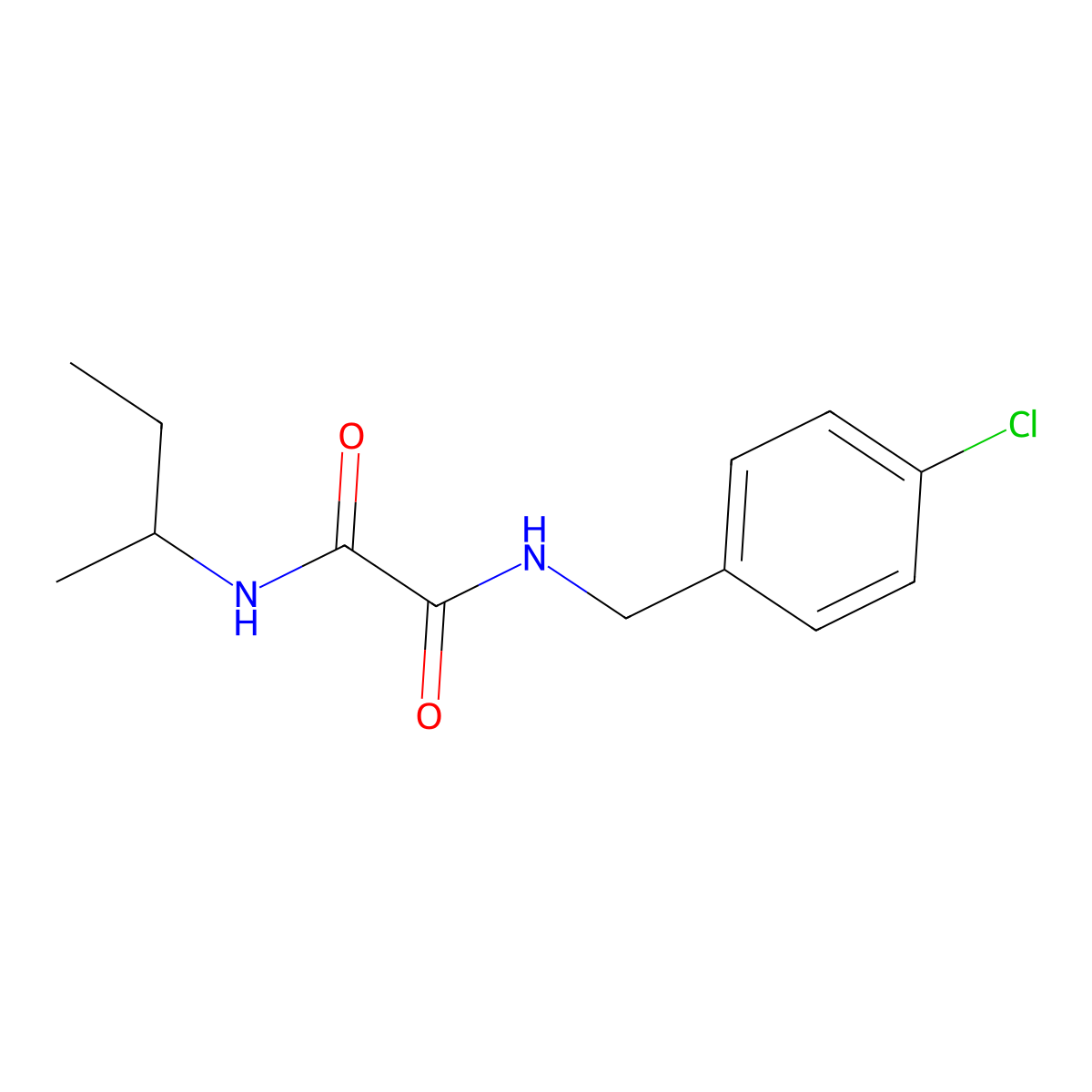 N1-(sec-butyl)-N2-(4-chlorobenzyl)oxalamide molecular structure, CAS 357161-31-0