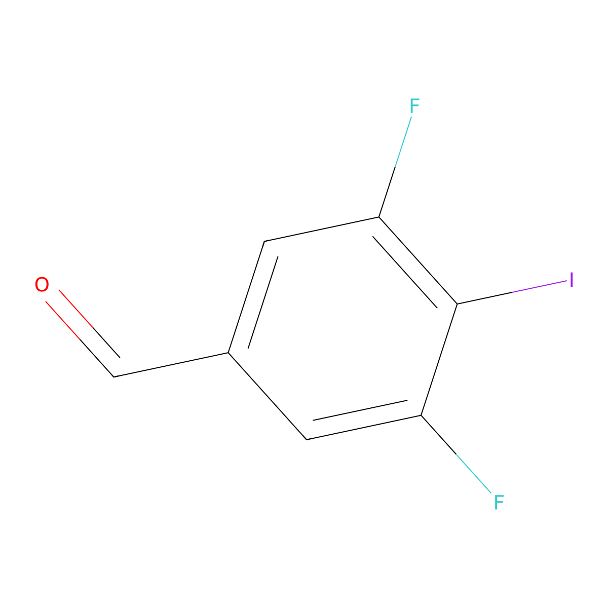 3,5-Difluoro-4-iodobenzaldehyde molecular structure, CAS 357166-64-4